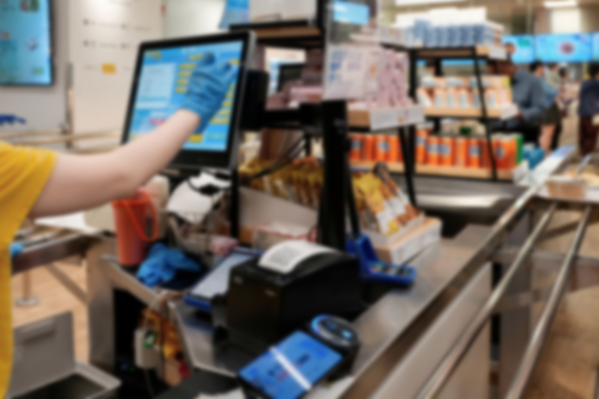 Grocery Store Checkout Process During Pandemic